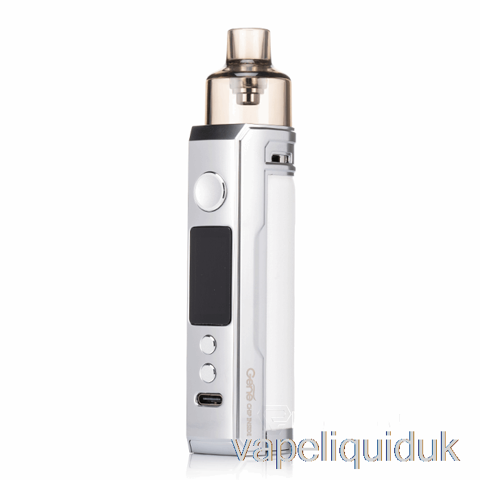 VOOPOO DRAG X 80W Pod Mod Kit Silver White Vape Liquid